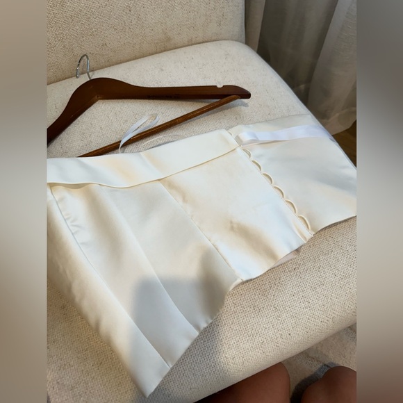 Custom-Made Two-Piece Satin Ballgown A-Line Wedding Dress (Adjustable Size) - Picture 6 of 11